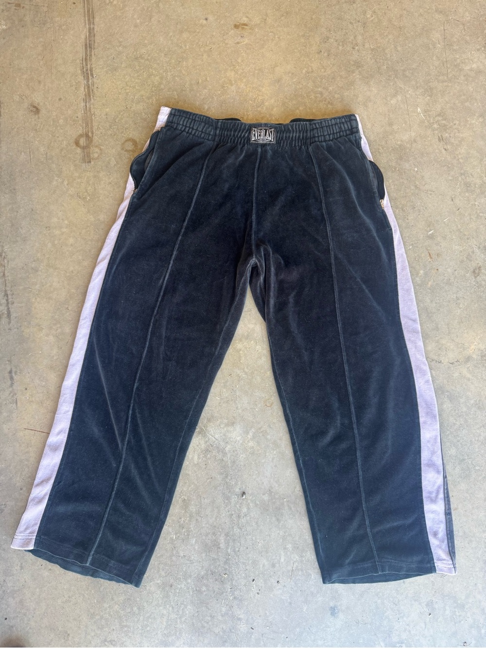 Everlast Black Velour Track Pants